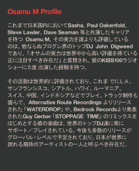 Osamu M Profile